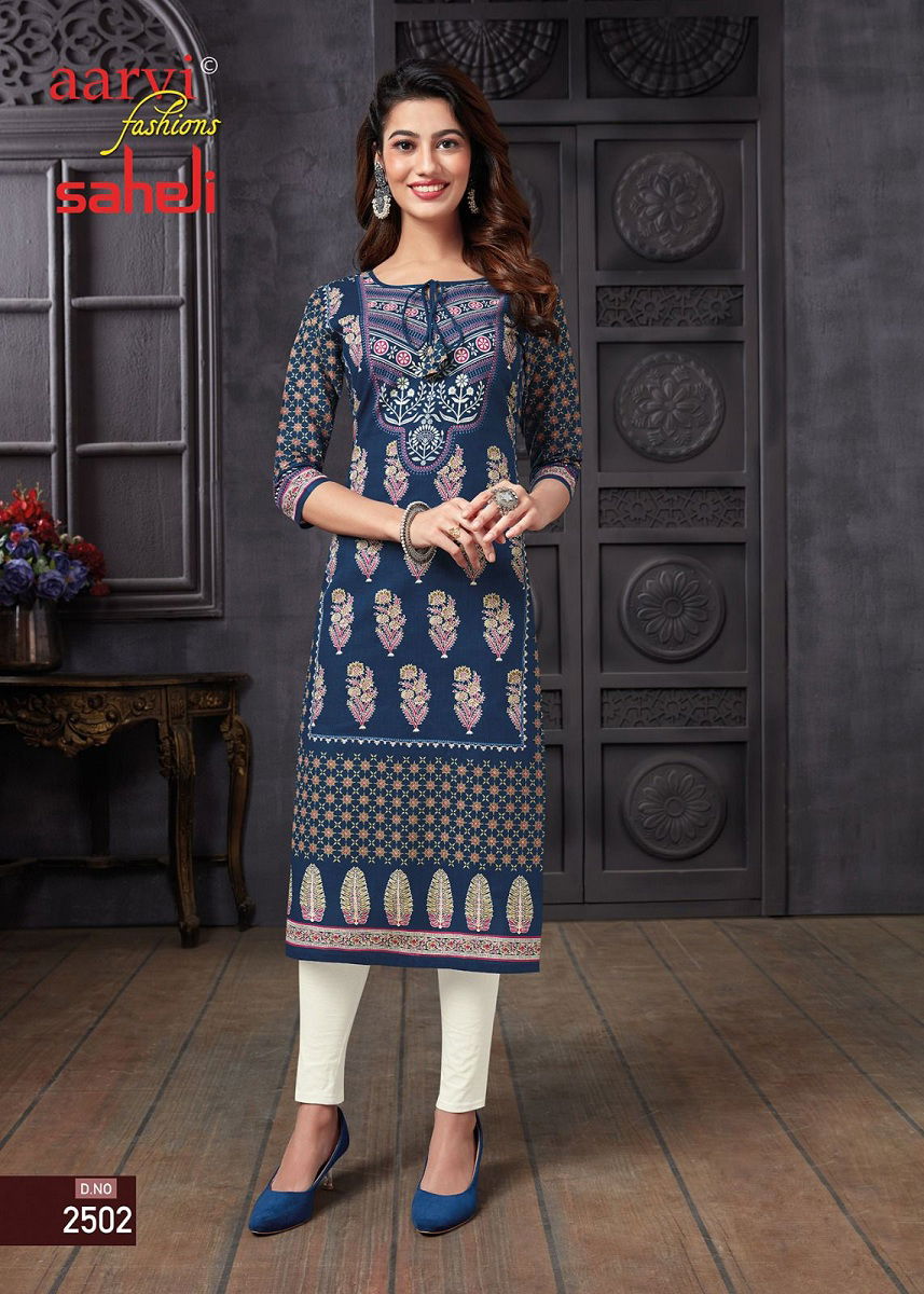 Saheli Vol 15 By Aarvi Designer Kurtis Catalog